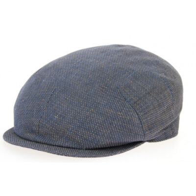 Bagnone Blue Linen & Cotton Flat Cap
