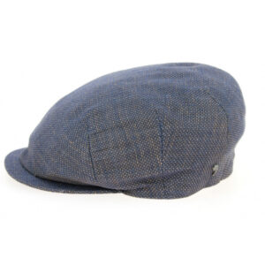 Bagnone Blue Linen & Cotton Flat Cap