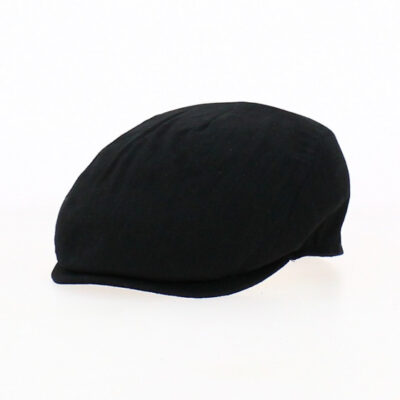 Bang Linen Black Flat Cap