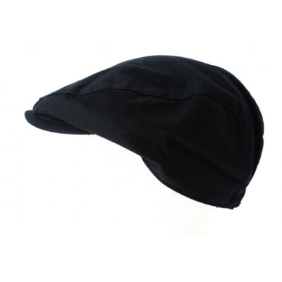 Black Cotton Plasterer's Flat Cap