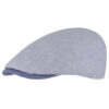 Blue Linen & Cotton Flat Cap
