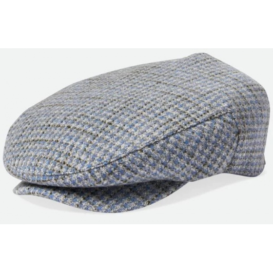 Blue and White Hooligan Flat Cap