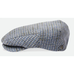 Blue and White Hooligan Flat Cap