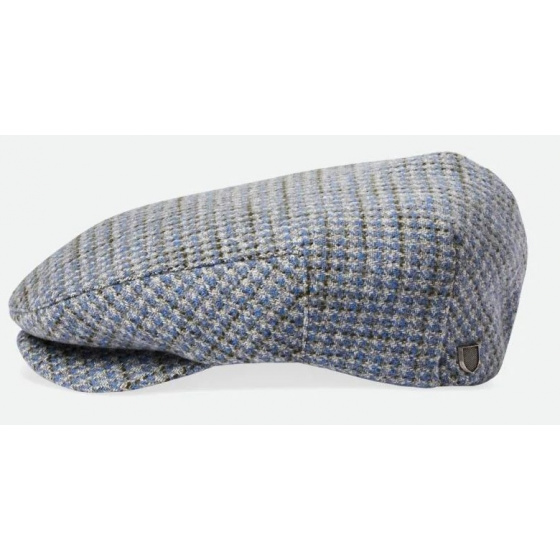 Blue and White Hooligan Flat Cap