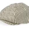 Brood Low Cap NaturalBlack Straw Flat Cap