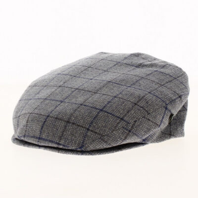 Checkered Grey Flat Cap