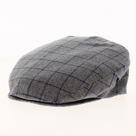 Checkered Grey Flat Cap