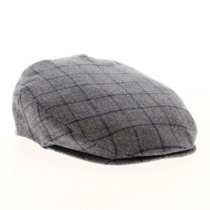Checkered Grey Flat Cap