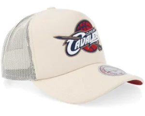 Cleveland Cavaliers Evergreen Hwc Off White A-Frame Trucker Cap