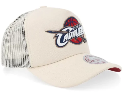 Cleveland Cavaliers Evergreen Hwc Off White A-Frame Trucker Cap