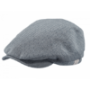 Cotton Blue Herringbone Flat Cap