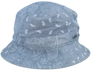 Cotton Linen Blue Bucket Hat