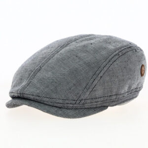Didier Linen Blue Flat Cap