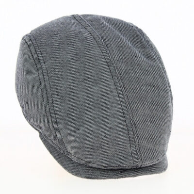 Didier Linen Blue Flat Cap