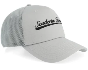 Ferrari F1 26 Script Puma Flat Grey A-Frame Trucker Cap