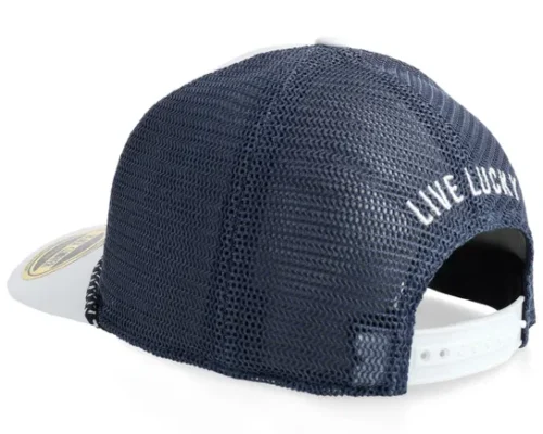 Granite White Navy Trucker Cap