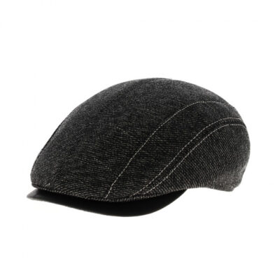 Grey Black Flat Cap