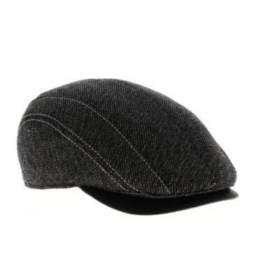 Grey Black Flat Cap