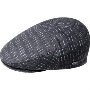 Grey-Blue Linen Flat Cap