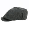 Grey Striped Hatteras Newsboy Cap