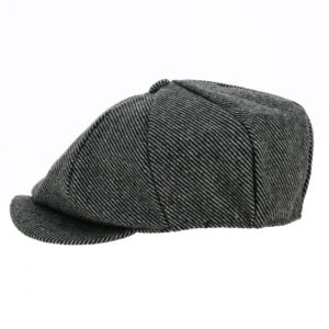 Grey Striped Hatteras Newsboy Cap