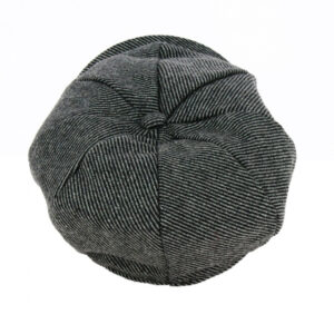 Grey Striped Hatteras Newsboy Cap