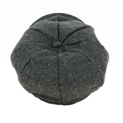 Grey Striped Hatteras Newsboy Cap