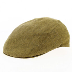 Herringbone Mustard Yellow Flat Cap