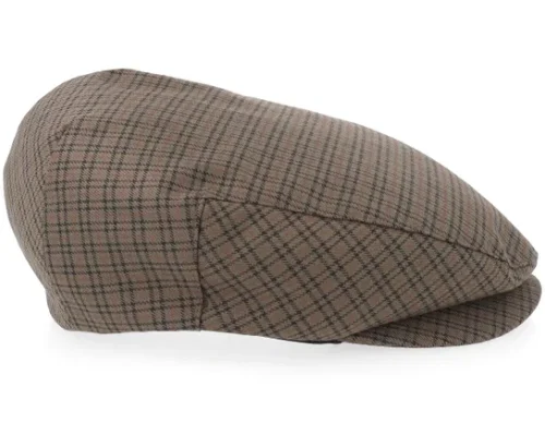 Hooligan Low Cap Grey Brown Gold Flat Cap