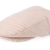 Hooligan Low Cap Soft Pink Houndstooth Flat Cap
