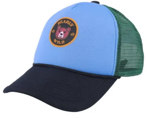 Kids Bearly Wild Hat Iguana Green Trucker Cap