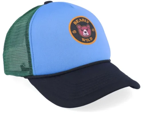 Kids Bearly Wild Hat Iguana Green Trucker Cap