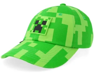 Kids Minecraft Sylas Creeper Green Dad Cap