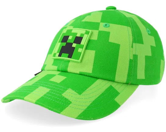 Kids Minecraft Sylas Creeper Green Dad Cap