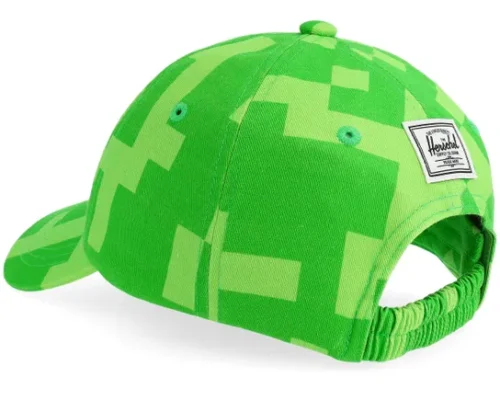 Kids Minecraft Sylas Creeper Green Dad Cap