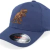 Kids T-rex Dino Brown Patch Navy Stretch Fit Cap