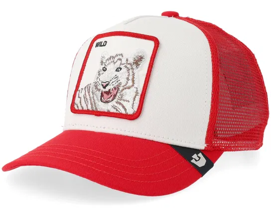 Kids Wild Tiger Mini WhiteRush A-Frame Trucker Cap