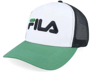 Linear Logo White Black Fir Trucker Cap