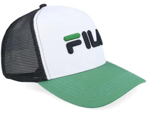 Linear Logo White Black Fir Trucker Cap