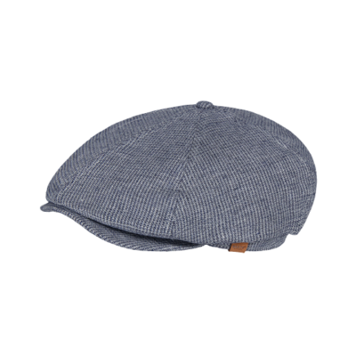 Linen & Cotton Blue Flat Cap