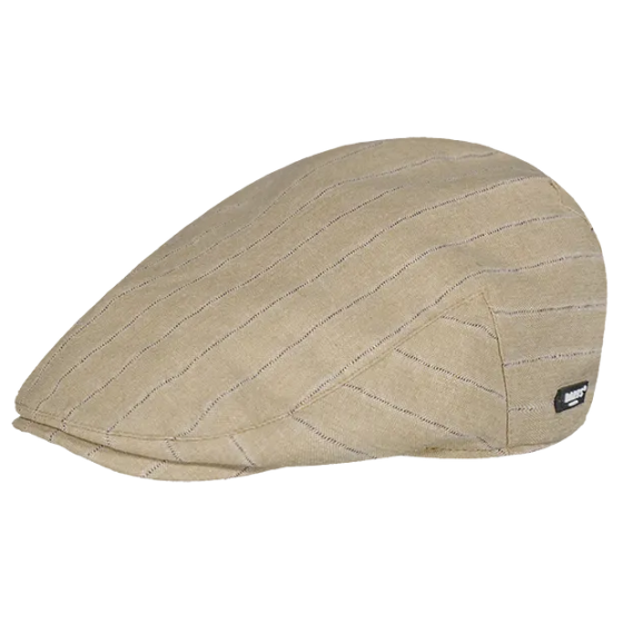 Linen & Cotton Flat Cap - Beige