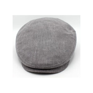 Linen & Cotton Flat Cap in Grey