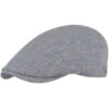 Linen Flat Cap Blue