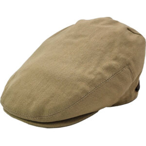 Luca Beige Cotton Flat Cap