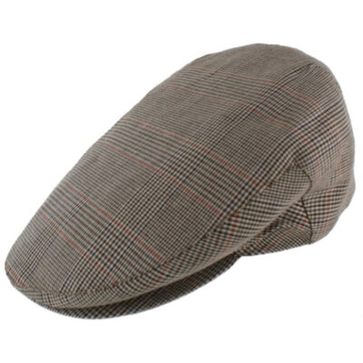 Men Cotton Beige Flat Cap