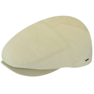 Men Cotton Flat Cap Beige