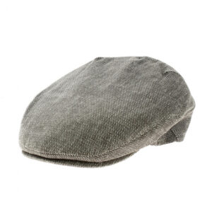 Men Linen Grey Flat Cap