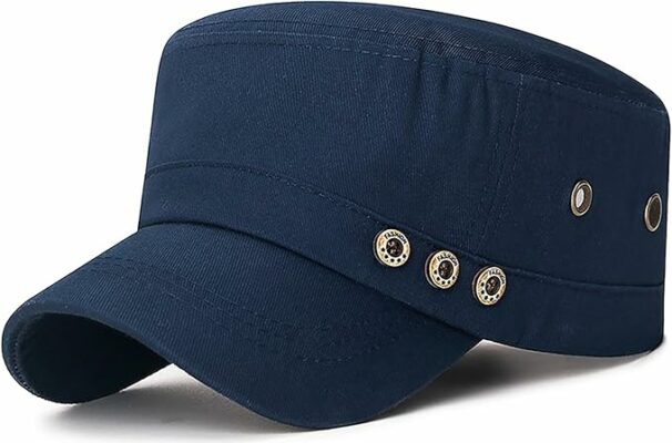 Men's Military Cadet Army Cap - Navy Blue