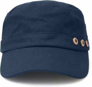 Men's Military Cadet Army Cap - Navy Blue