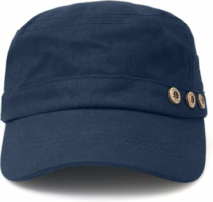 Men's Military Cadet Army Cap - Navy Blue